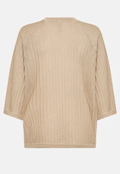 Soyaconcept Finstickad tröja med glittertrådar Best