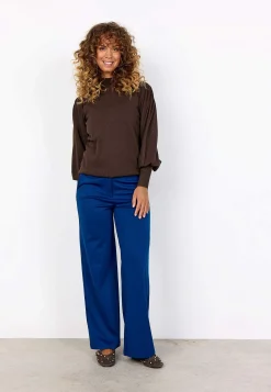 Soyaconcept Finstickad tröja med halvpolo