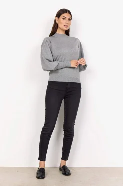 Soyaconcept Finstickad tröja med halvpolo