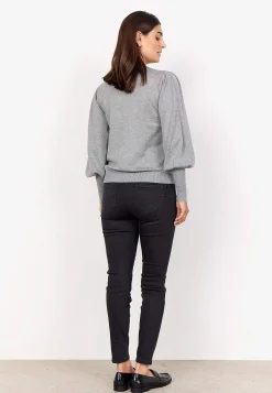 Soyaconcept Finstickad tröja med halvpolo