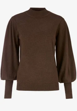 Soyaconcept Finstickad tröja med halvpolo Röd Online