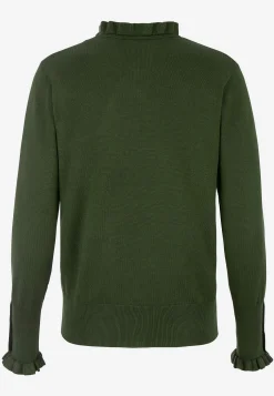 Freequent Finstickad tröja med knappar Svart Sale