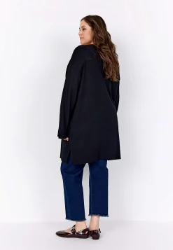 Wasabiconcept Finstickad tröja med v-ringning Olivgrön New