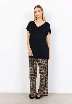 Soyaconcept Finstickad tunika Svart Best