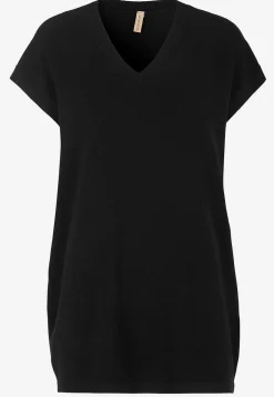 Soyaconcept Finstickad tunika Crememlange Outlet