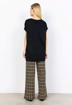 Soyaconcept Finstickad tunika Crememlange Outlet