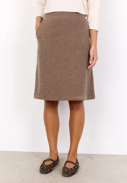 Soyaconcept Fiskbensmönstrad trikåkjol Sale