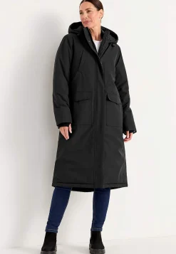 Cellbes of Sweden Funktionell, varmfodrad, lång parkas Svart New