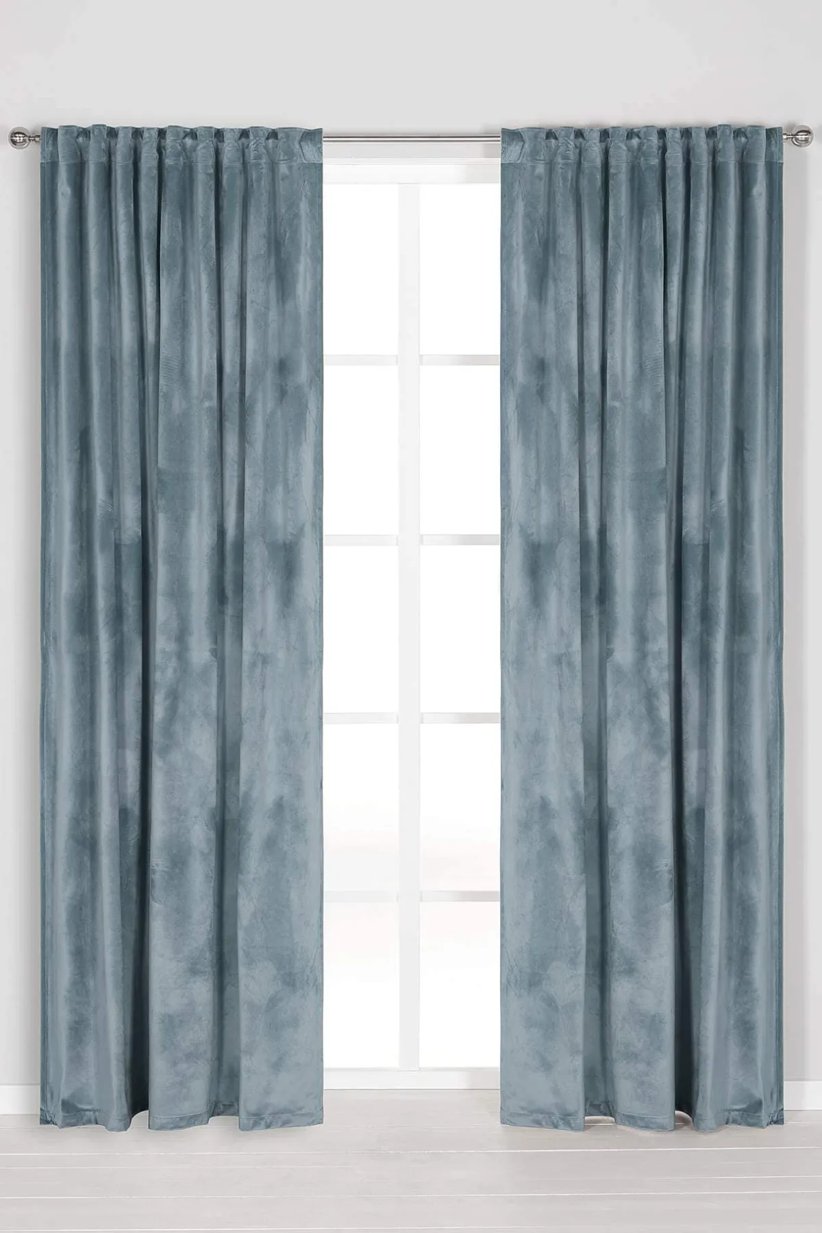 Cellbes of Sweden Gardinlängd sammet 2-pack Grå