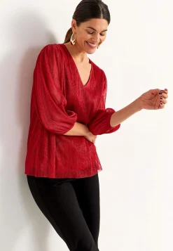 Cellbes of Sweden Glittrig festtopp Mörkröd Best