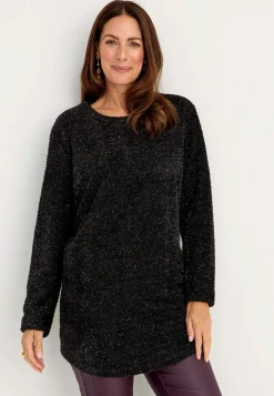 Cellbes of Sweden Glittrig, stickad tröja Svart / Glitter New