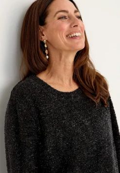 Cellbes of Sweden Glittrig, stickad tröja Svart / Glitter New