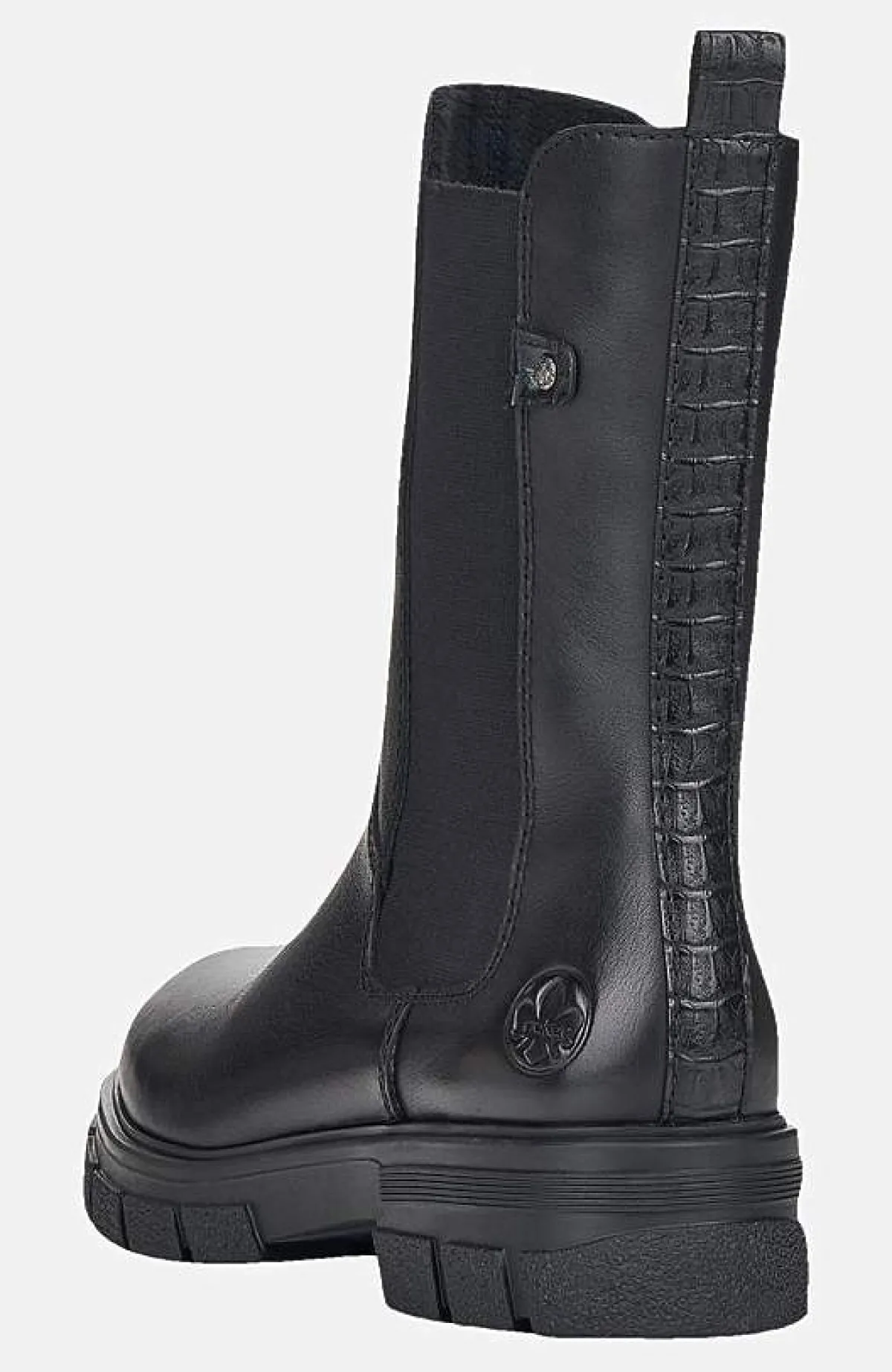 Rieker Hög skinnkänga med dragkedja Online