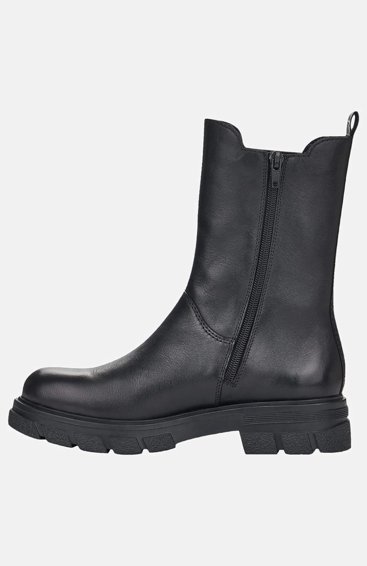 Rieker Hög skinnkänga med dragkedja Online