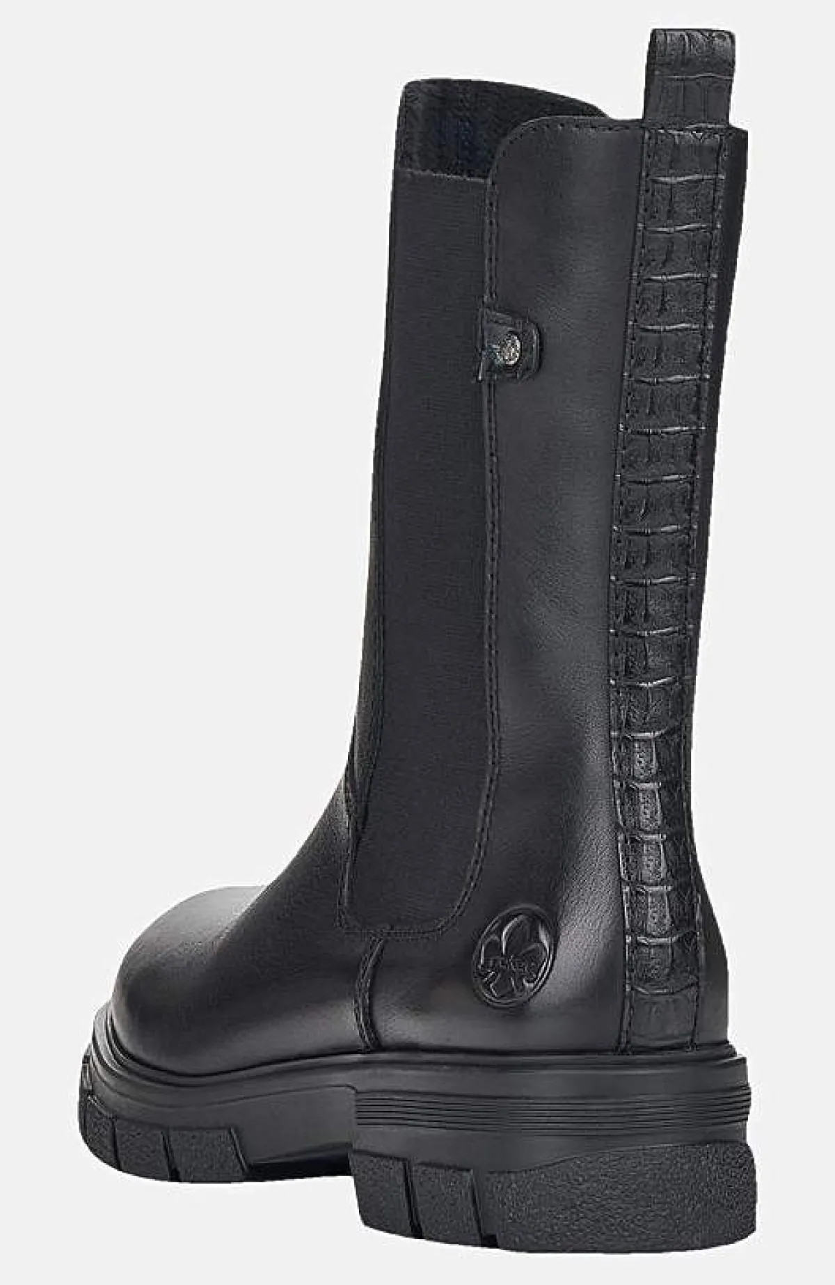 Rieker Hög skinnkänga med dragkedja Online