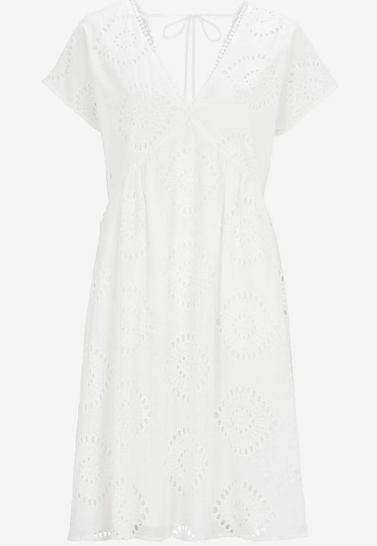 Johanna Toftby x Cellbes Hålbroderad klänningstunika Offwhite New