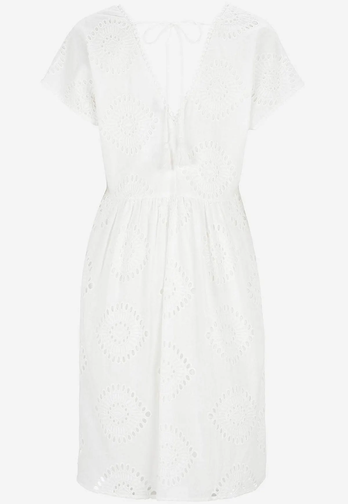 Johanna Toftby x Cellbes Hålbroderad klänningstunika Offwhite New