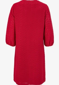 Cellbes of Sweden Hålmönstrad klänning Röd Discount