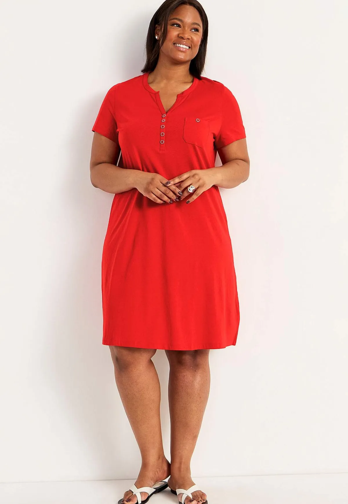 Cellbes of Sweden Härligt mjuk trikåklänning Röd Online