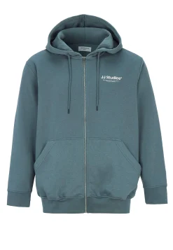 JACK & JONES PLUS Huvtröja med dragkedja Svart Best