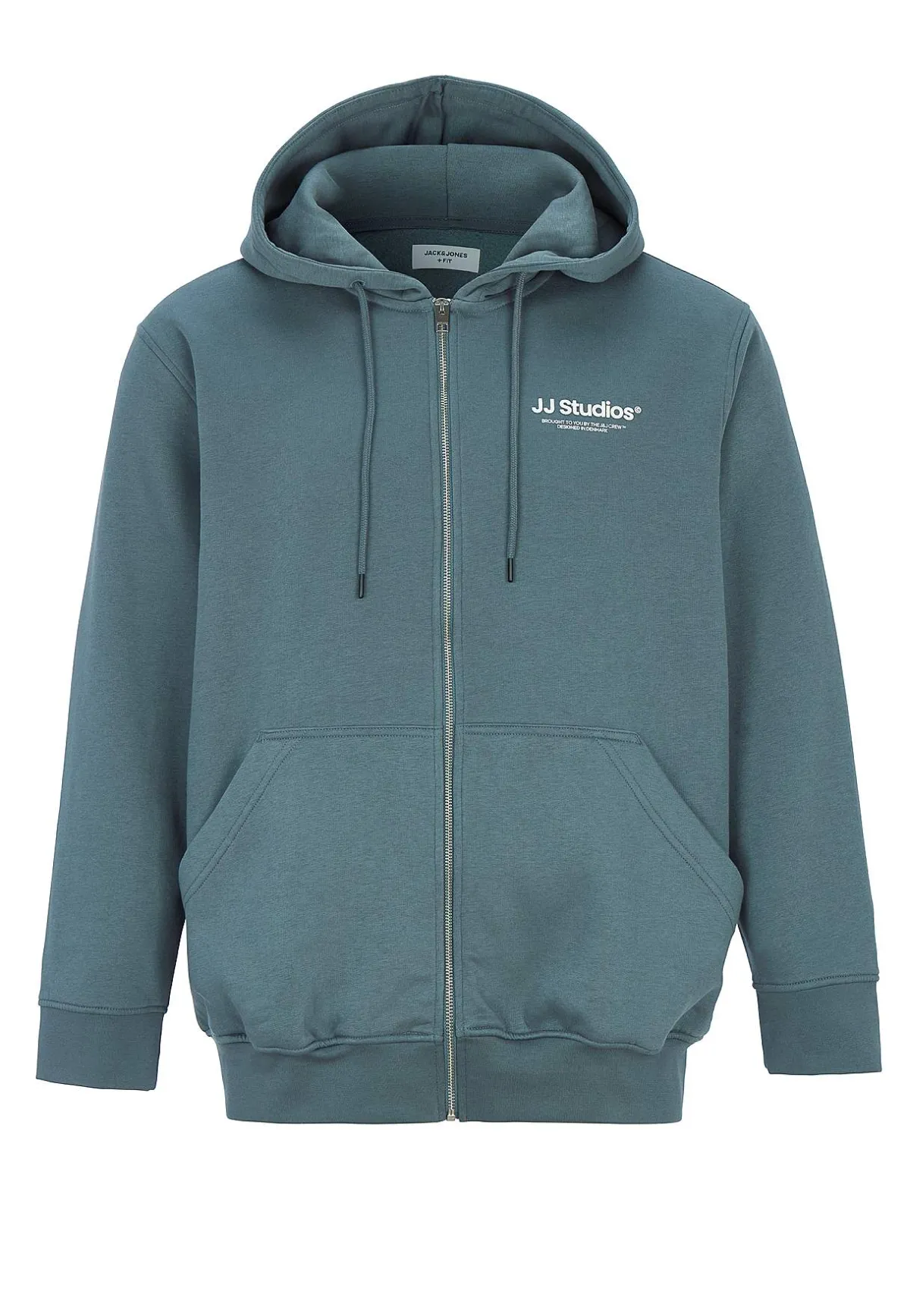 JACK & JONES PLUS Huvtröja med dragkedja Svart Best