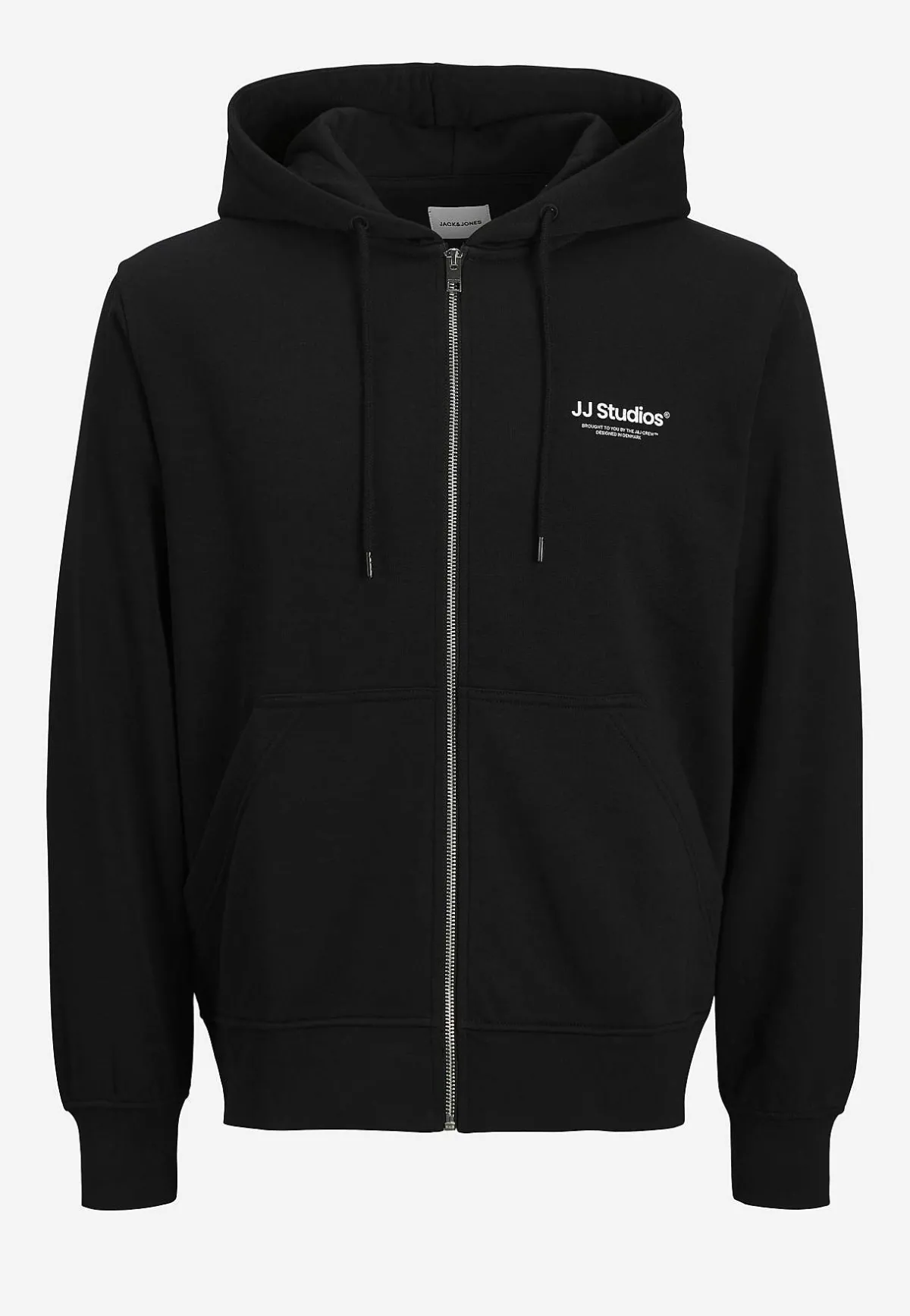 JACK & JONES PLUS Huvtröja med dragkedja Svart Best