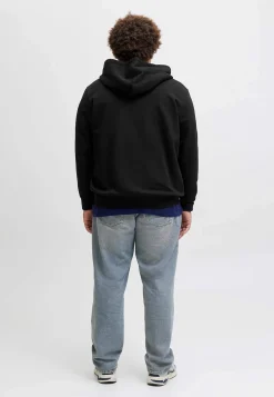 JACK & JONES PLUS Huvtröja med dragkedja Svart Best