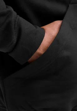 JACK & JONES PLUS Huvtröja med dragkedja Svart Best