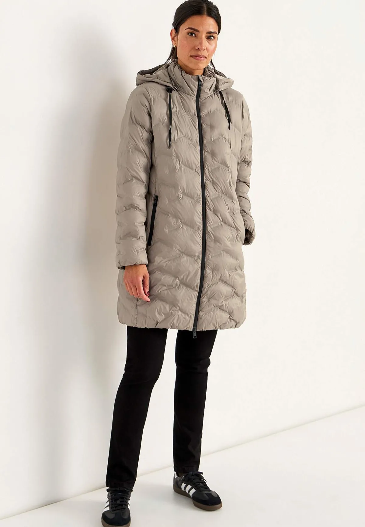 Cellbes of Sweden Jacka med huva Mörk beige