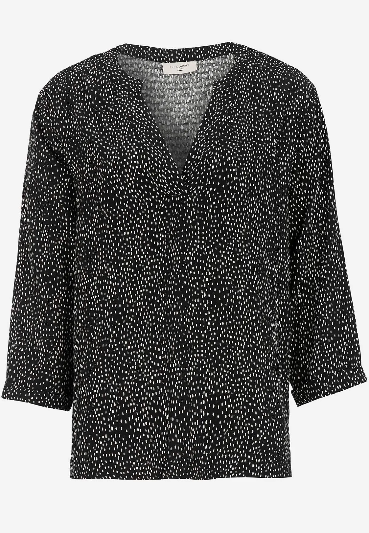 Freequent Jacquardvävd blus Svart / Prickig Online