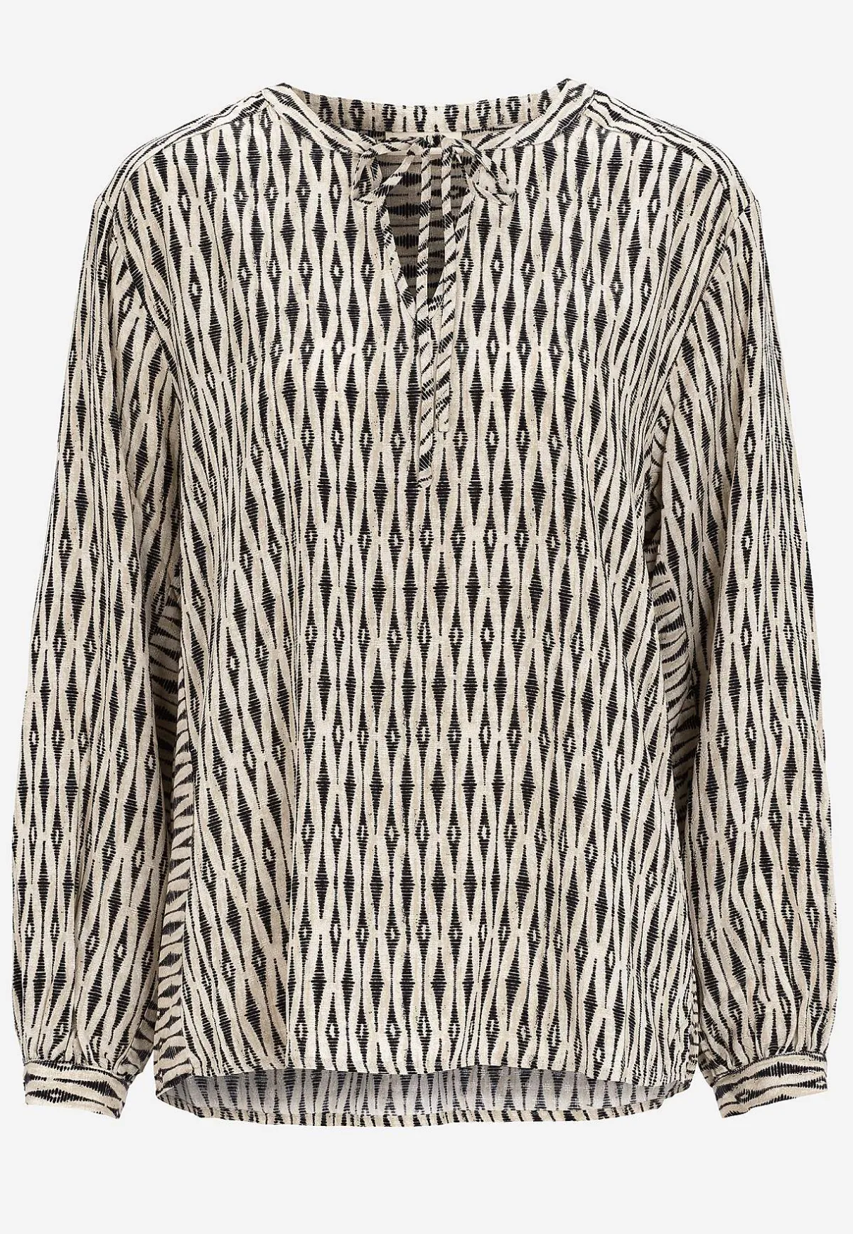 Freequent Jacquardvävd blus Svart / Beige / Mönstrad Hot