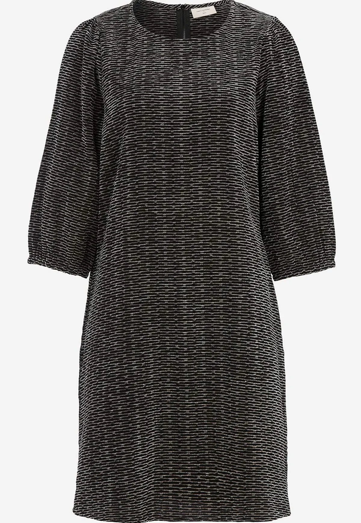 Freequent Jacquardvävd klänning med fickor Svart / Mönstrad Hot