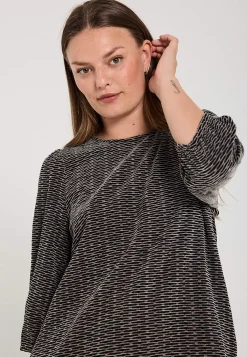 Freequent Jacquardvävd klänning med fickor Svart / Mönstrad Hot