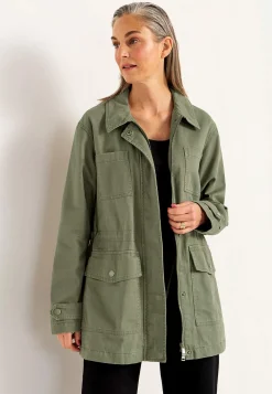 Cellbes of Sweden Jeansjacka med dragkedja Khakigrön Hot