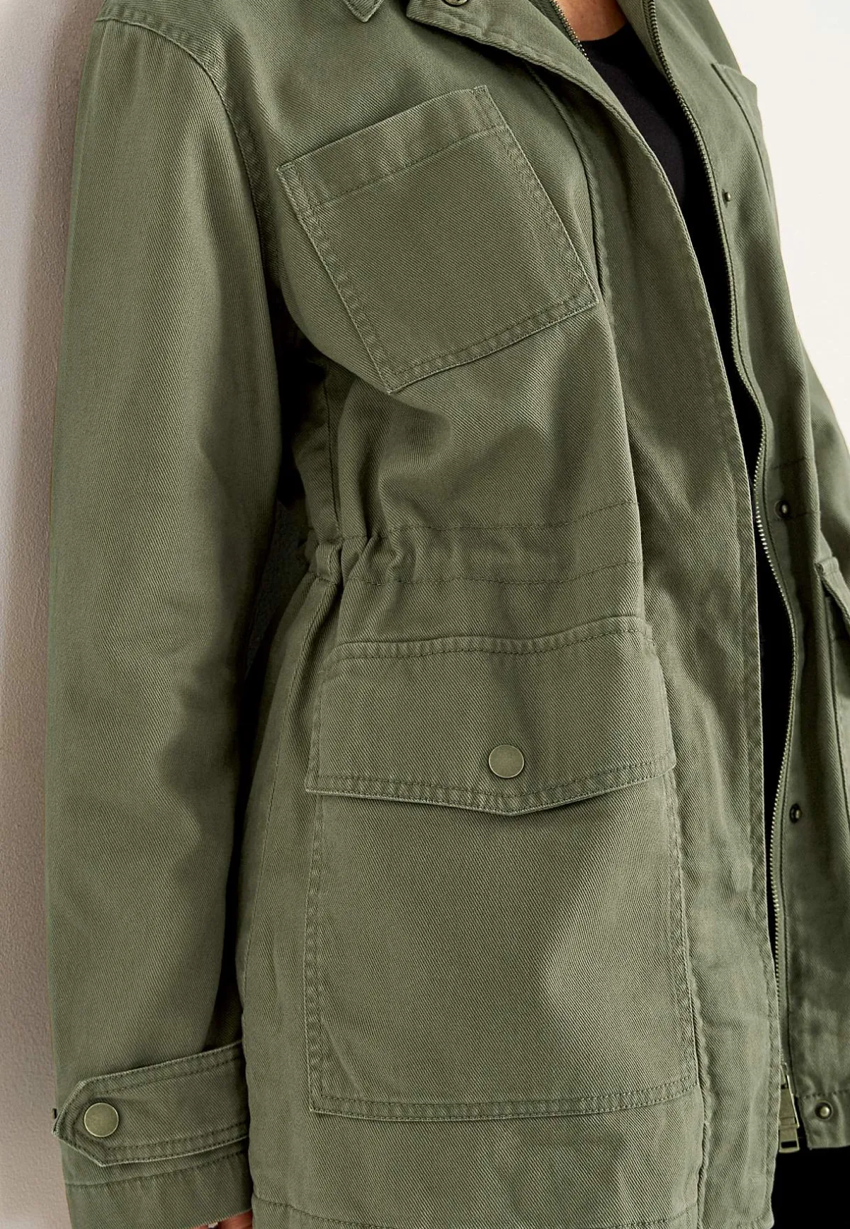 Cellbes of Sweden Jeansjacka med dragkedja Khakigrön Hot