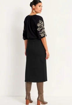 Cellbes of Sweden Jeanskjol med slits fram New