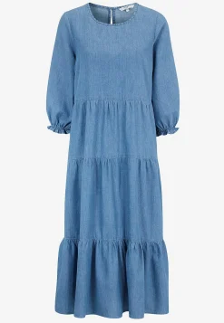 Cellbes of Sweden Jeansklänning med volanger Ljusblå / Denim Sale