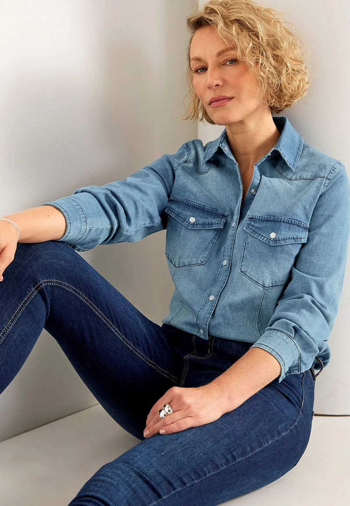 Cellbes of Sweden Jeansskjorta Blå denim Clearance