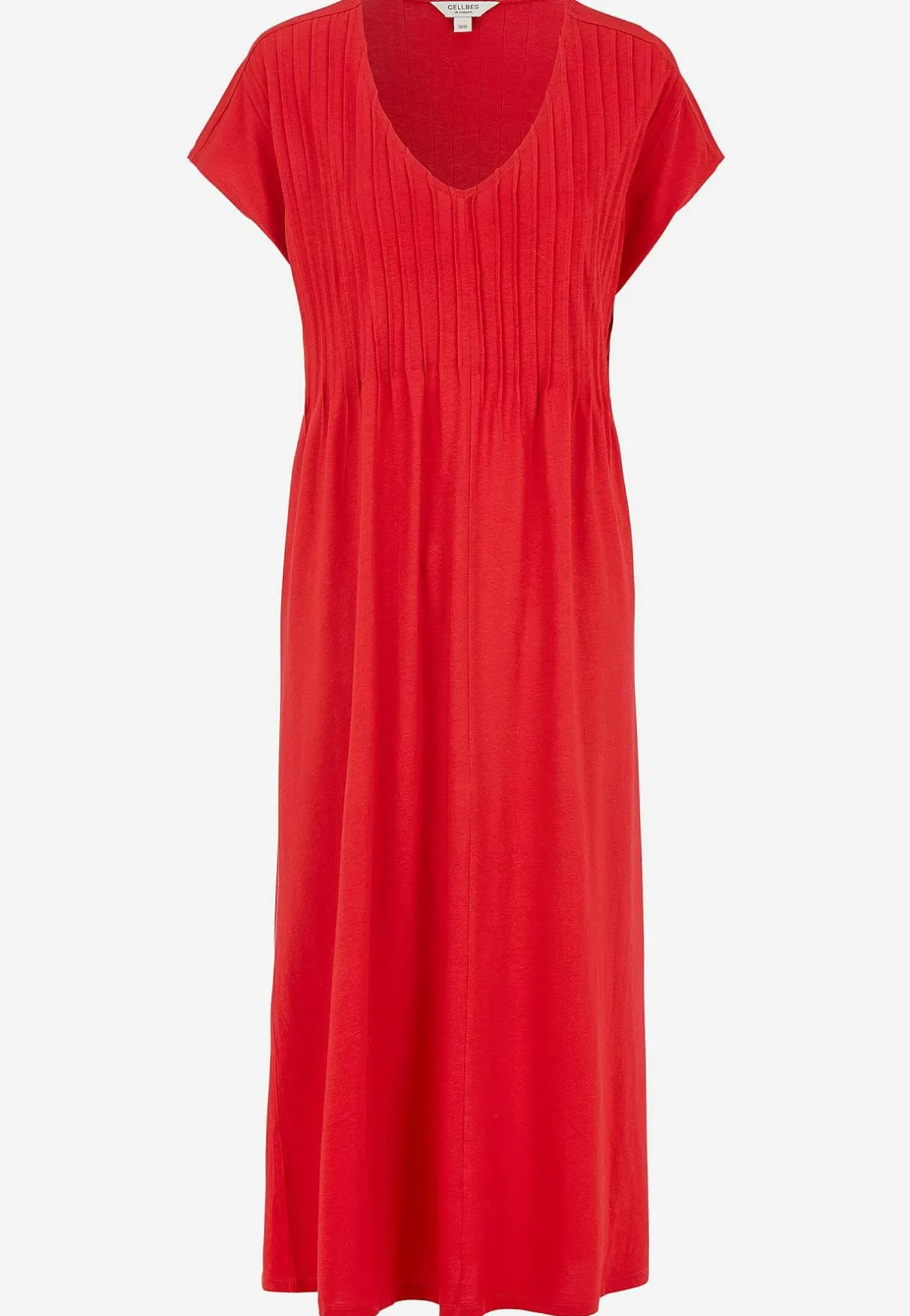 Cellbes of Sweden Kaftanklänning i trikå Mörkröd