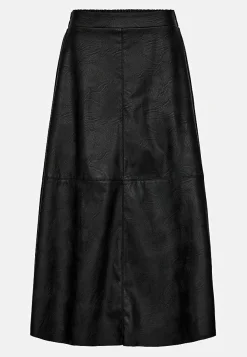 Freequent Kjol i PU med fickor Hot