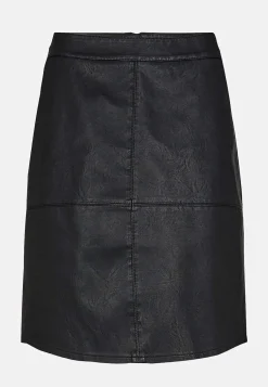 Soyaconcept Kjol med fickor och skinnimitation Online