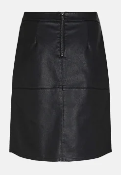 Soyaconcept Kjol med fickor och skinnimitation Online