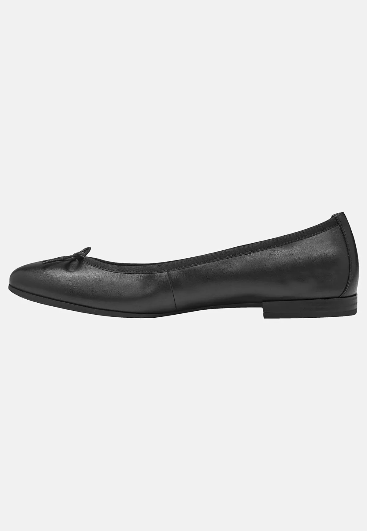 Tamaris Klassisk ballerinasko i skinn Svart Outlet