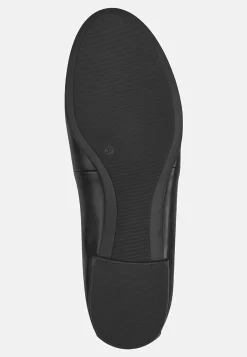 Tamaris Klassisk ballerinasko i skinn Svart Outlet