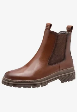 Tamaris Klassisk skinnkänga med dragkedja Brun New