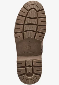 Tamaris Klassisk skinnkänga med dragkedja Brun New