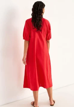 Cellbes of Sweden Klänning i bäckebölja Röd Clearance