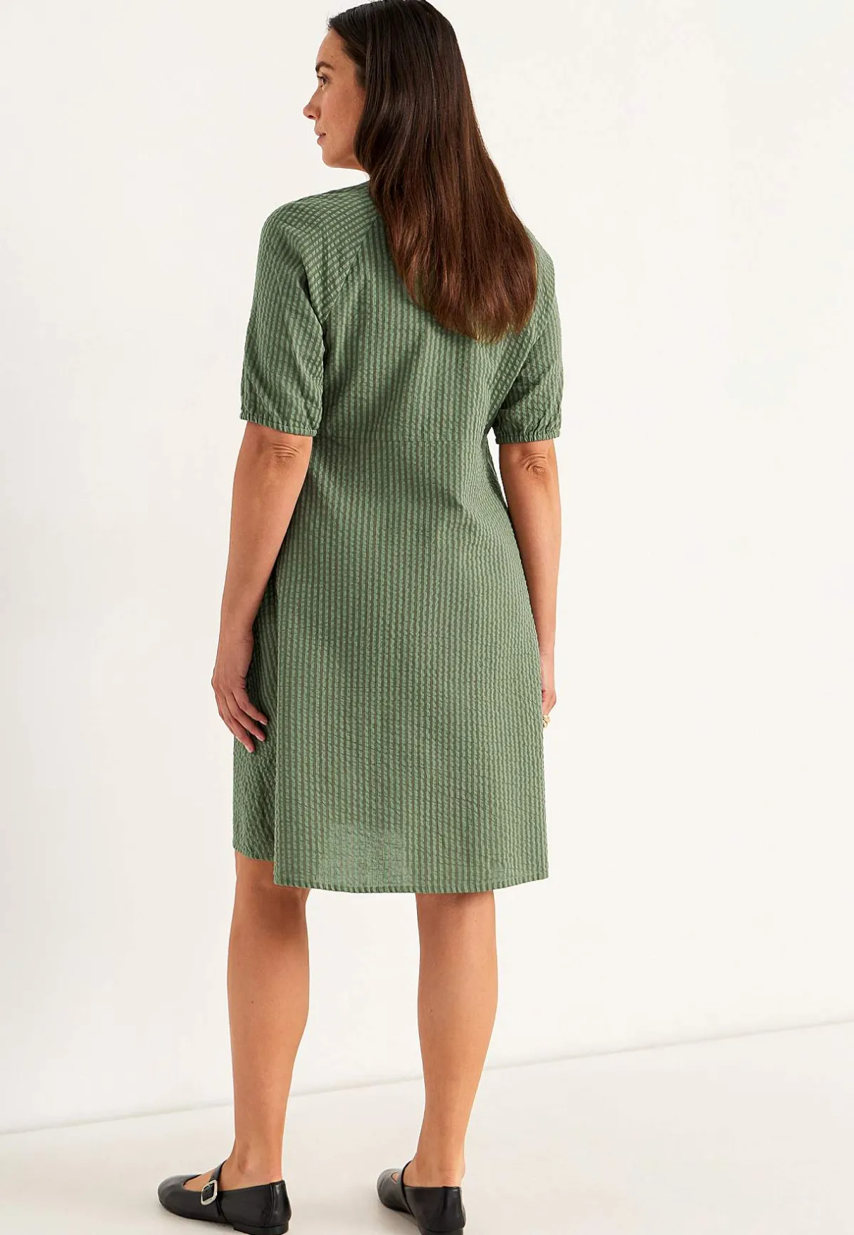 Cellbes of Sweden Klänning i bäckebölja Khakigrön / Randig New