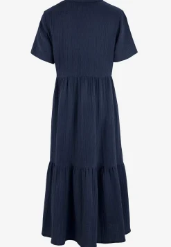Cellbes of Sweden Klänning i krinklad bomull Marin Discount