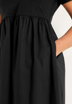 Cellbes of Sweden Klänning i poplin och trikå Svart Clearance